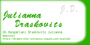 julianna draskovits business card